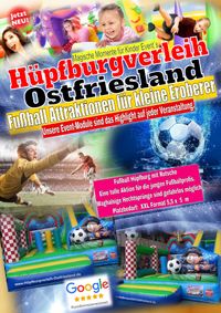 Fußball Hüpfburg im Verleih vom Hüpfburgen Verleiher Ostfriesland